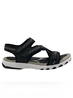 Ryka Adjustable Sport Ginger Sandals Black Tan Double strap Womens 6.5 Outdoors